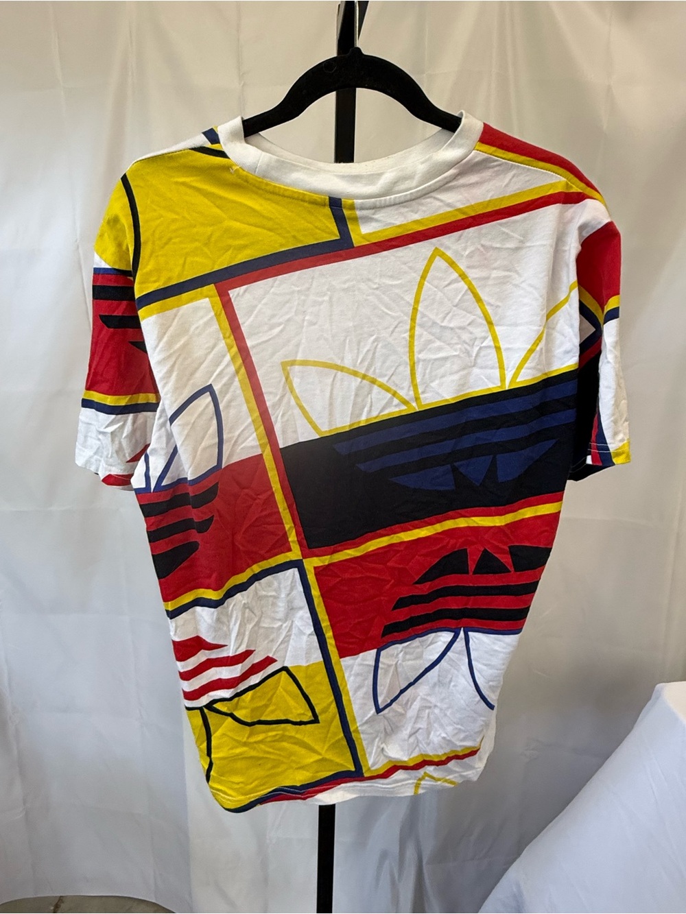 Adidas Originals Logo Play Trefoil T-shirt Mens Large bold multicolor soccer - Picture 2 of 4